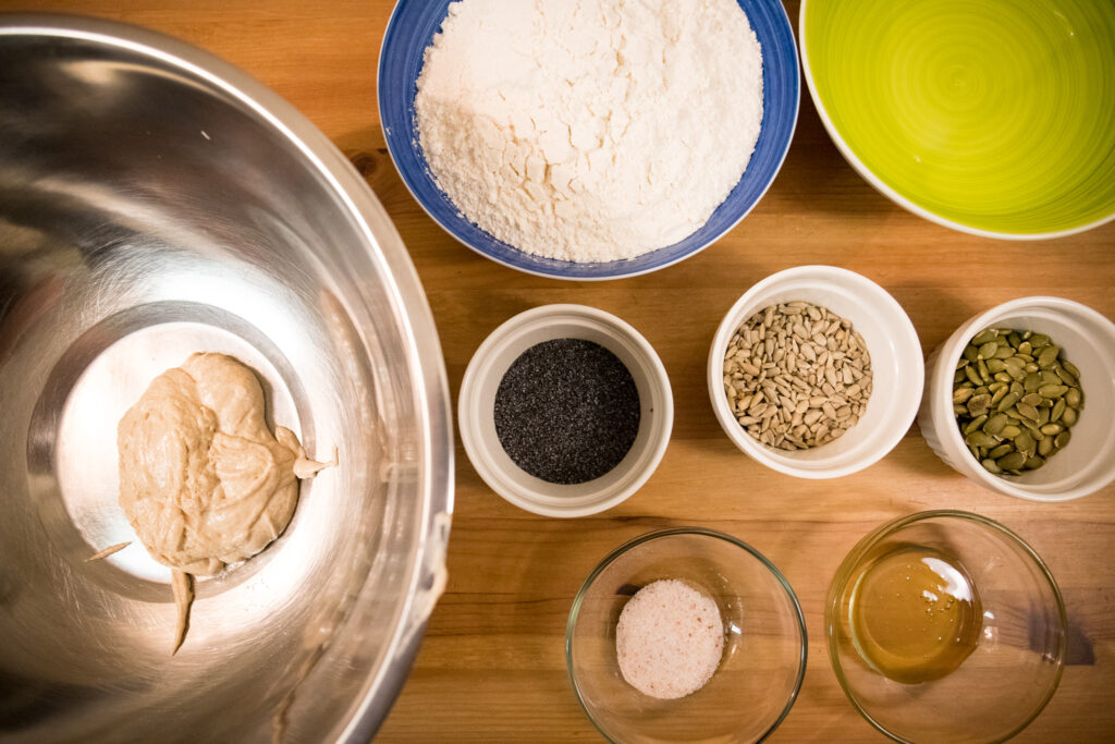 the ingredients for this sourdough recipe 